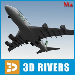 Airbus A380 green red v1 by 3DRivers