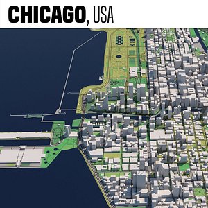 3D model city chicago