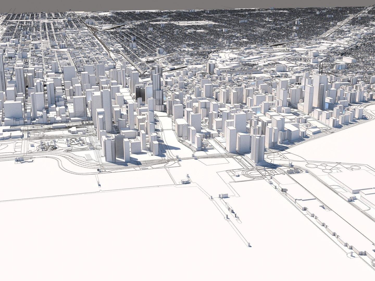 3D Model City Chicago - TurboSquid 1425271