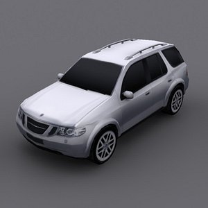 3d saab 97x suv model