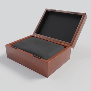 Wooden box 3D model