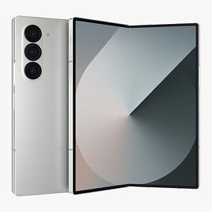 3D Samsung Galaxy Z Fold 6 White