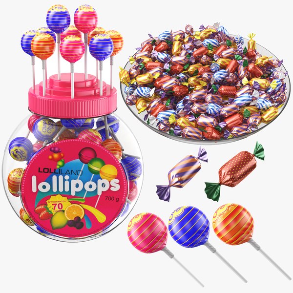 3D Lollipop Jar And Candy Bowl