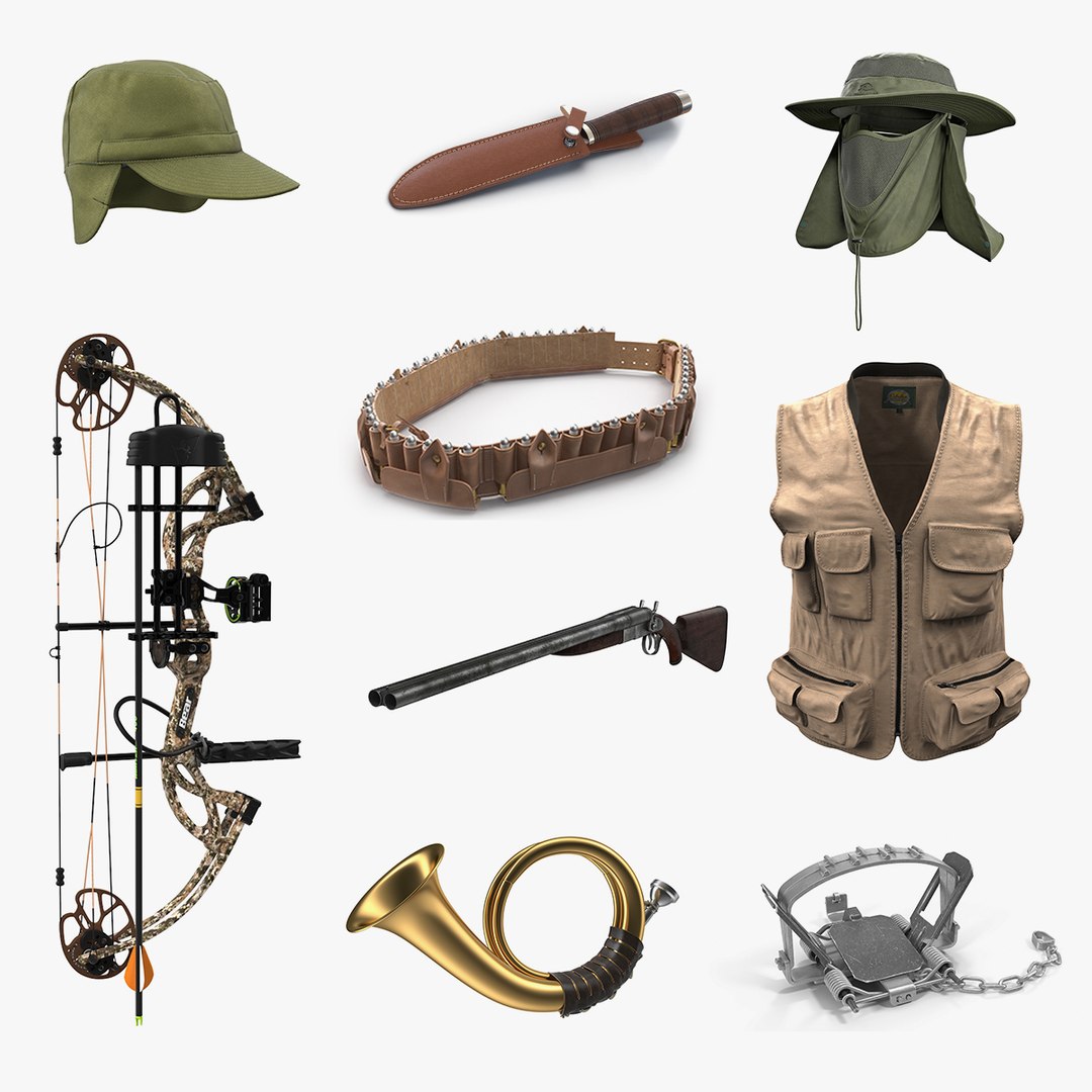 Hunting Equipment Collection 5 3D model preview