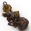 3d model of broken beer bottle 3