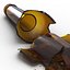 3d model of broken beer bottle 3