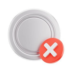 Coin Basic Cancel Icon 3D