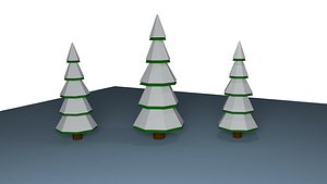 trees 3d blend