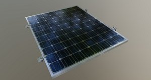 6-Solar Panel 50Wp 670x540x20mm 3D model