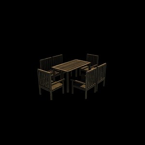 garden furniture 2 3D model 3D model