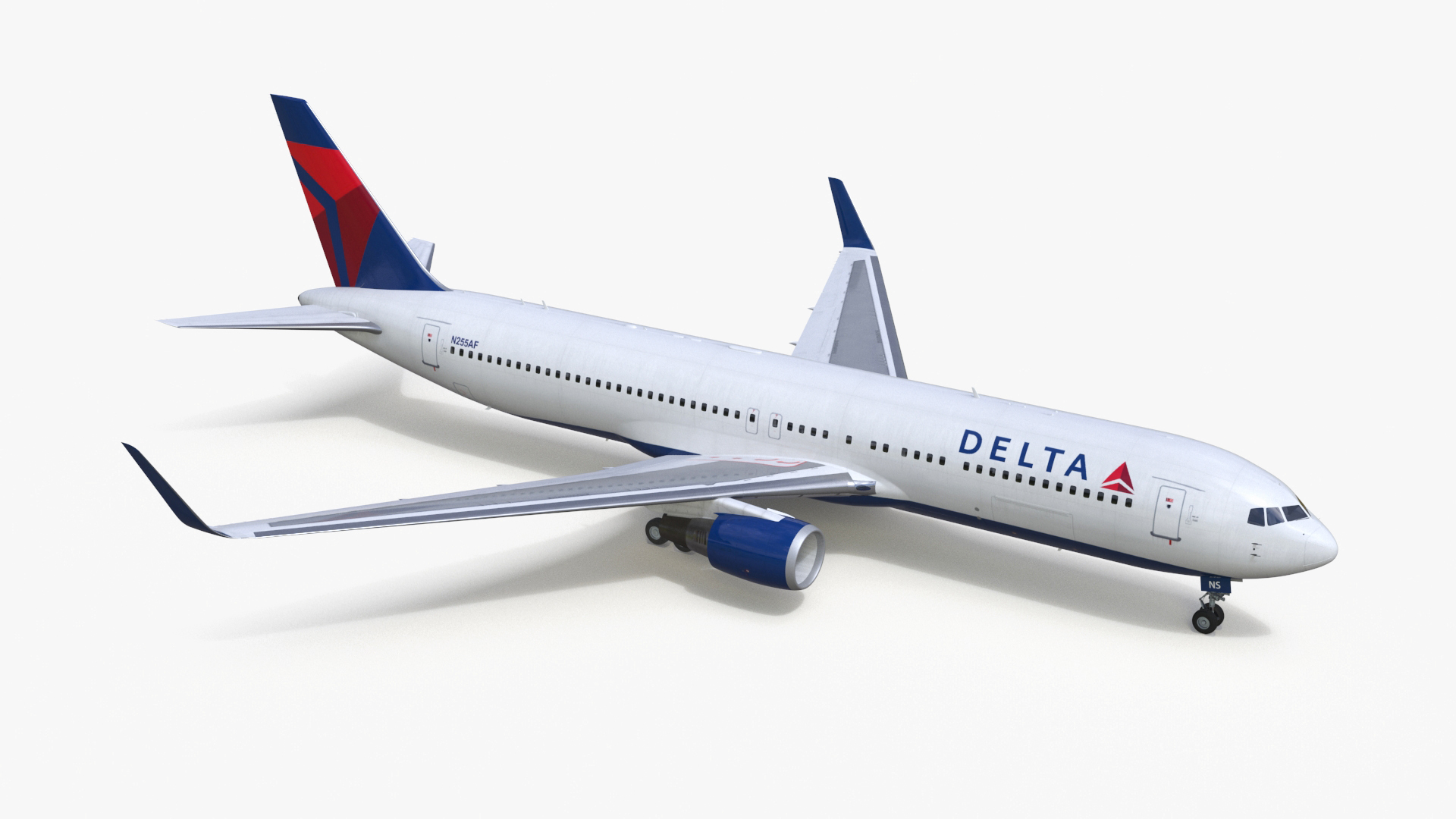 3D Model Delta Airlines Boeing 767 Commercial Jet Rigged - TurboSquid ...