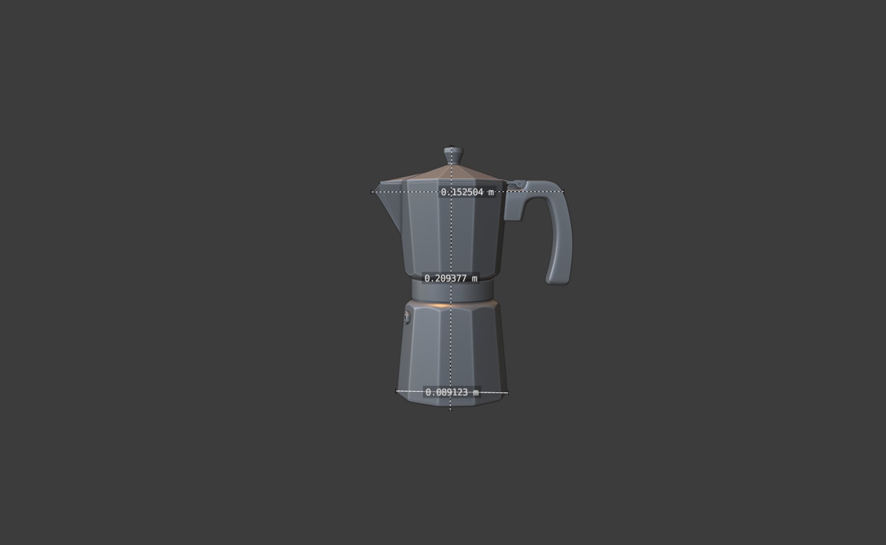 Moka Pot GROSCHE Milano Stovetop Espresso Maker Red 3D model