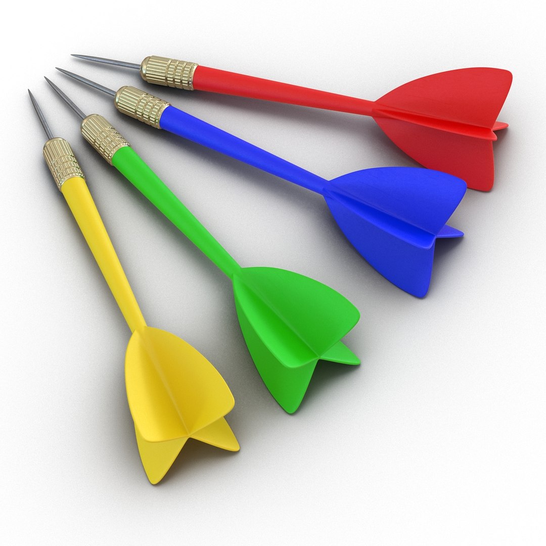 3d model dart needle 3 set