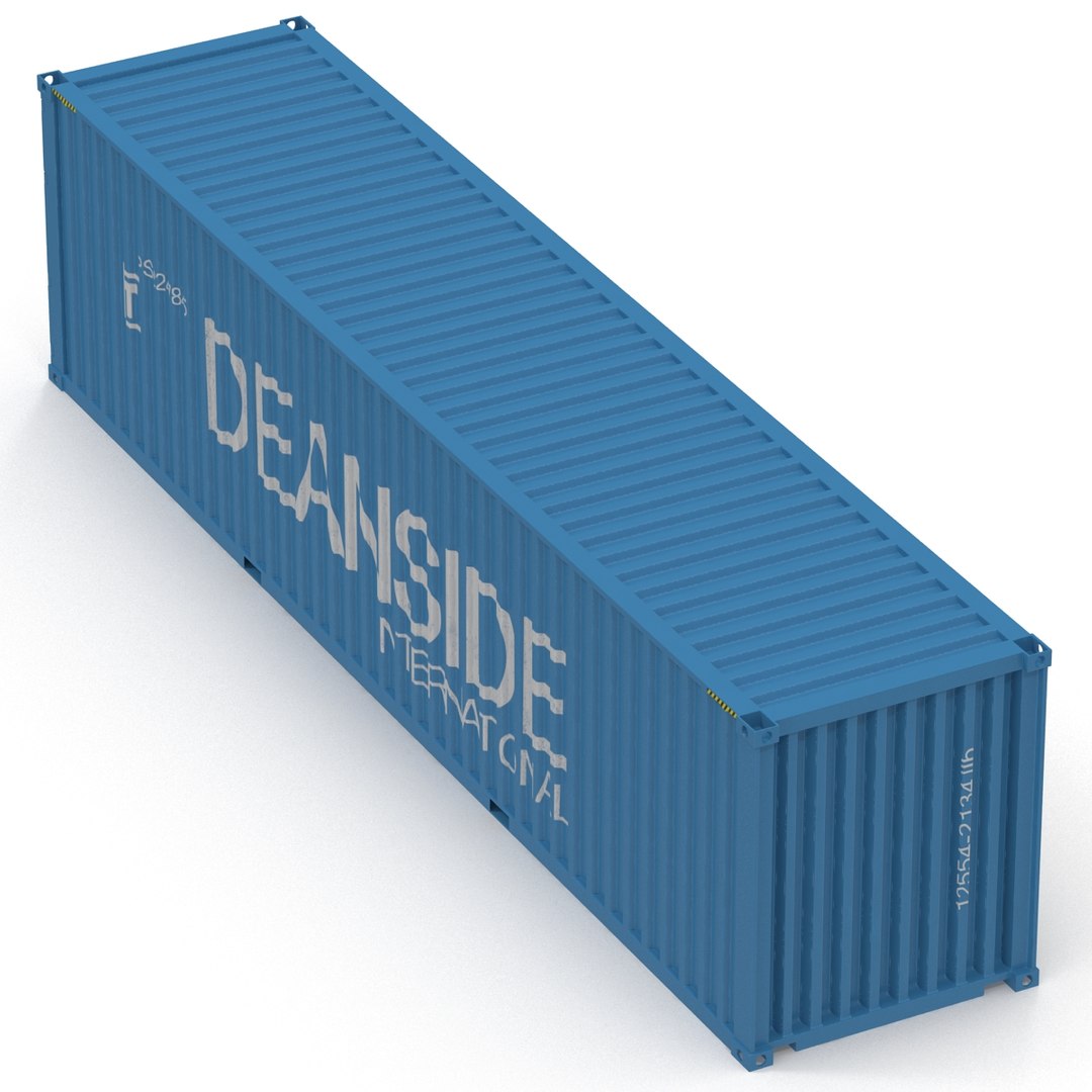 40 футов high cube. Универсальный контейнер 40 футов, 30 т. High Cube. High Cube контейнер. Контейнер для коллекции. 3d модель морского контейнера 40 фунтов.