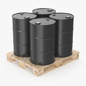 Barrels on Pallet 3D