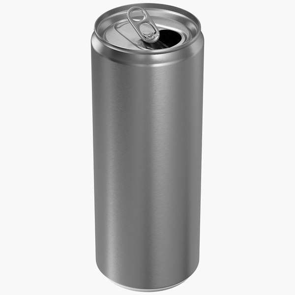 3D Opened Slim Aluminum Can 250ML