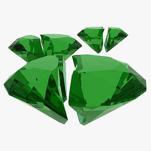 3d fractured emerald