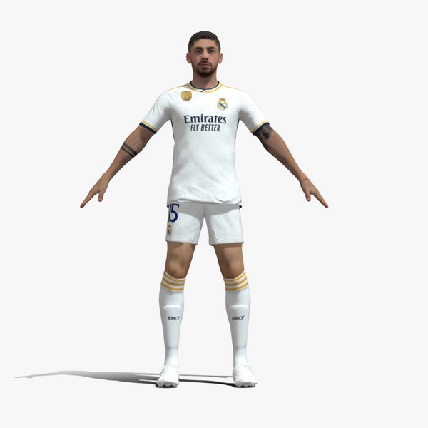 3D model T-Pose Valverde Real Madrid 23-24