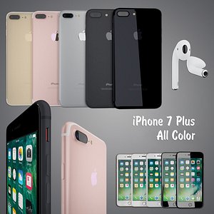 apple iphone 7 color 3d model