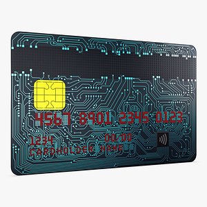 Electronic circuit bank card v 2 3D