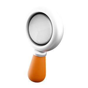 3D model Magnifying glass or search icon