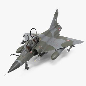 Dassault Mirage 2000N Tactical Bomber Camouflage with Armament Rigged model