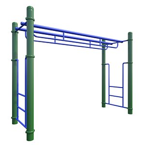 3D model children playground monkey bars