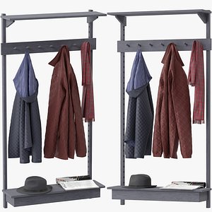 3D unit coat rack stattmann model