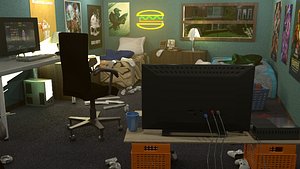 dorm room 3D model