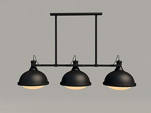 3d chandelier nordic vintage iron model