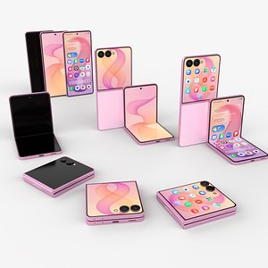 Samsung Galaxy Z Flip8 Pink - Rigged  Animated 3D