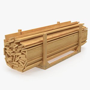 Lumber Boards Storage 3D Model