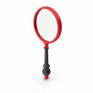 Magnifying Glass Red 3D