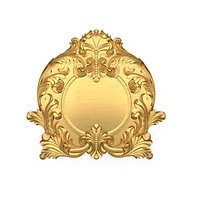 Cartouche classic decorative ornament cnc 3d printing stl 08