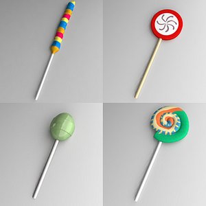 candy lollipop 3d model