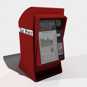 newspaper vending 3d max