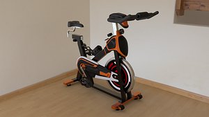 Spinning Medium FBXSpinning Bike Gym Low-poly 3D