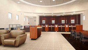 3D model Bank Interior
