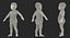 Modelo 3D de bebê americano Africano Rigged