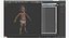 Modelo 3D de bebê americano Africano Rigged