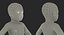 Modelo 3D de bebê americano Africano Rigged