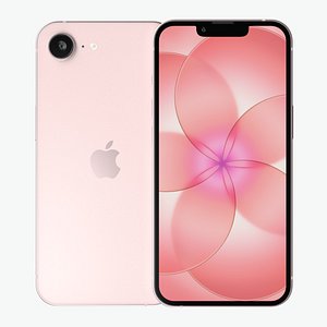 Apple iPhone 17e Soft Pink 3D model