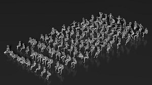 3D HD People 10 Sitting model