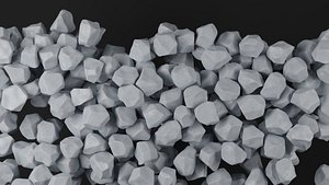 Ice cubes falling animation 4 3D model