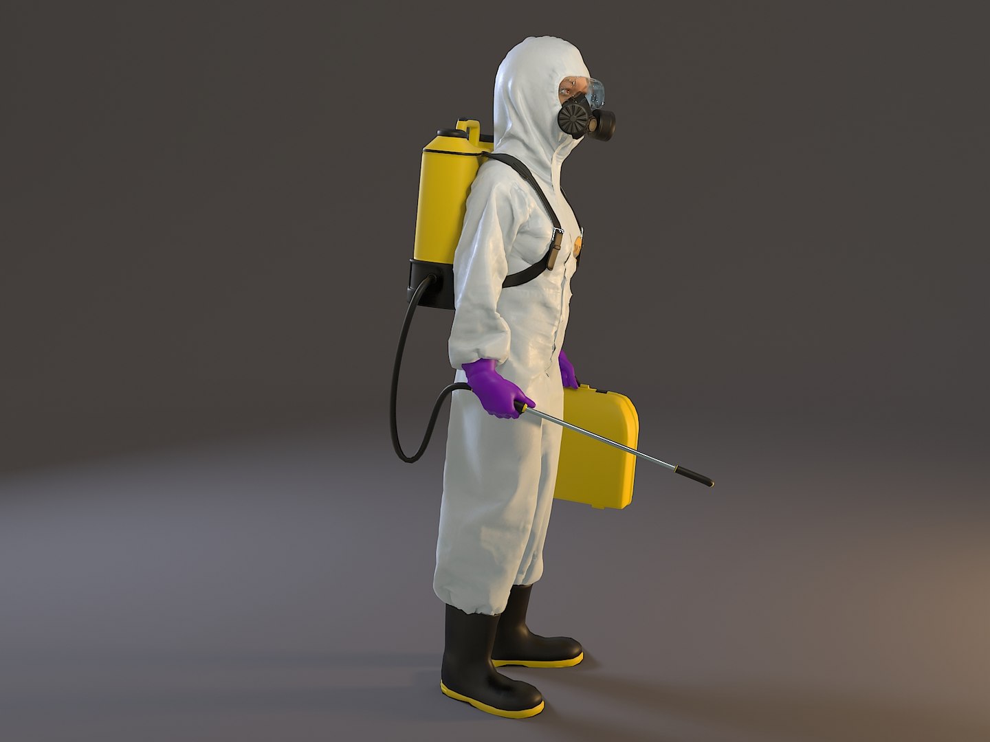 3D Model Female Biohazard Suit Acc - TurboSquid 1527982