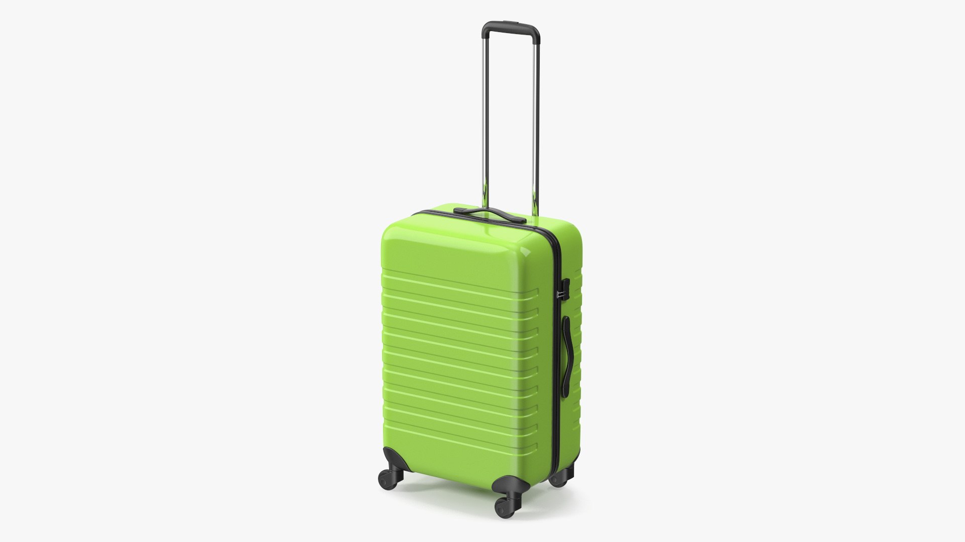 Hard Shell Travel Suitcase with Extendable Handle 3D model preview