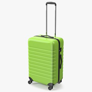3D Hard Shell Travel Suitcase with Extendable Handle model