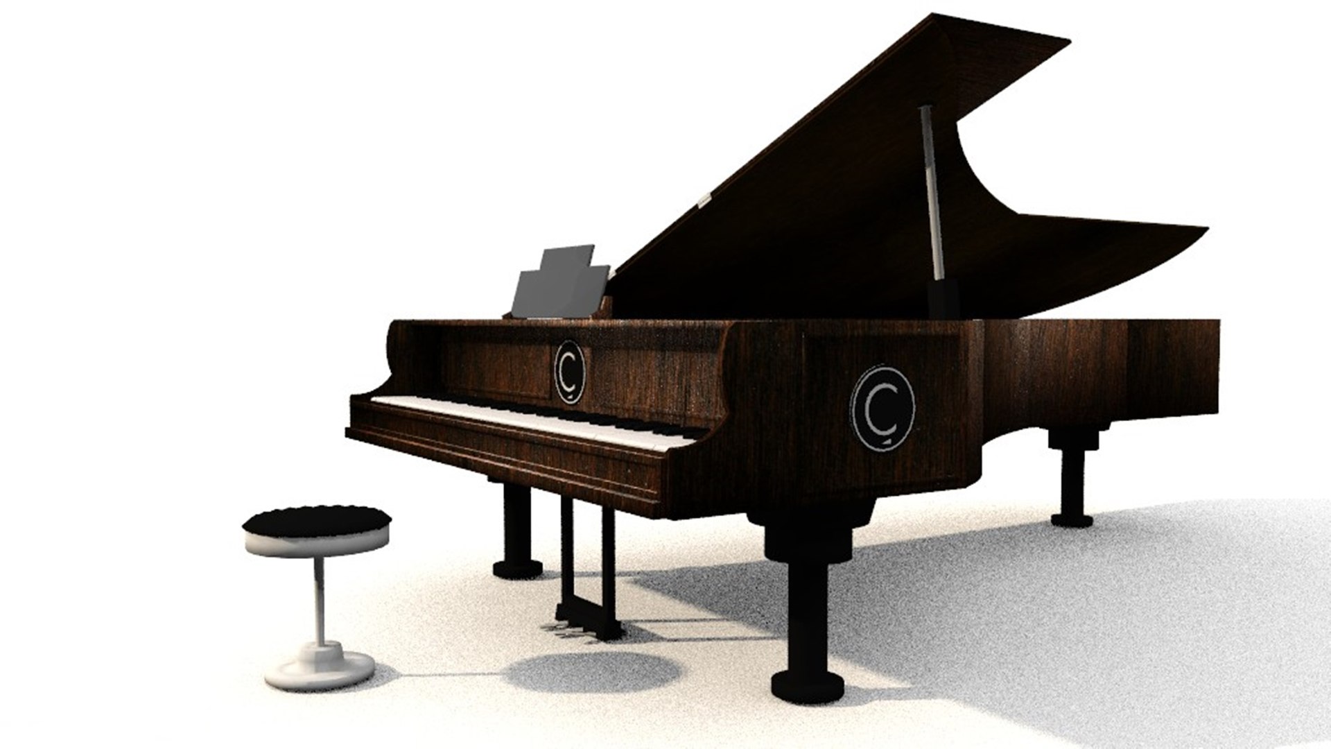 3D piano classical - TurboSquid 2030330