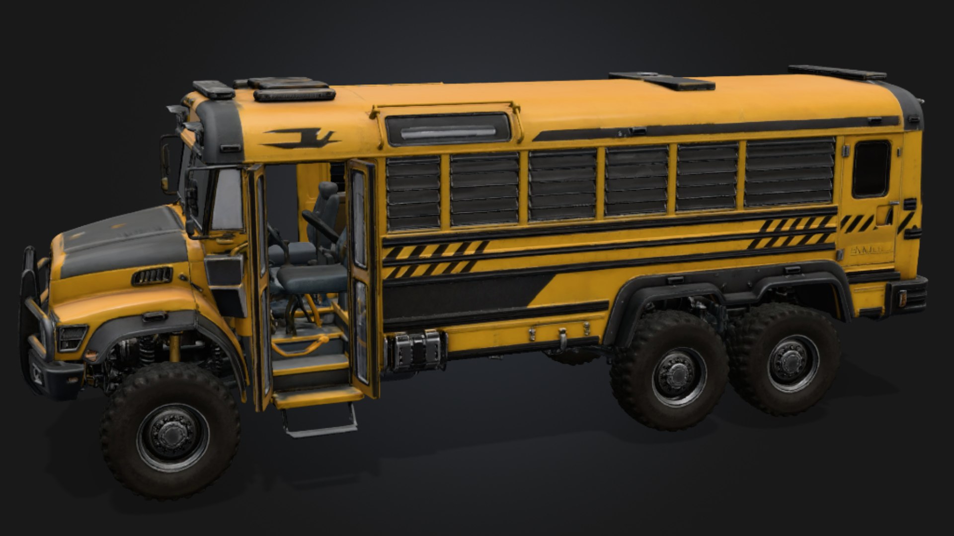 3D Post-Apocalyptic Armored School Bus https://p.turbosquid.com/ts-thumb/nq/UW4Kpi/aM/1.2/png/1793397291/1920x1080/fit_q87/7c47fa4b236734ec180347f48441f9fa318dcf2d/1.2.jpg