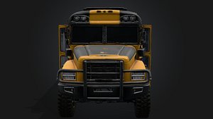 Post-Apocalyptic Armored School Bus